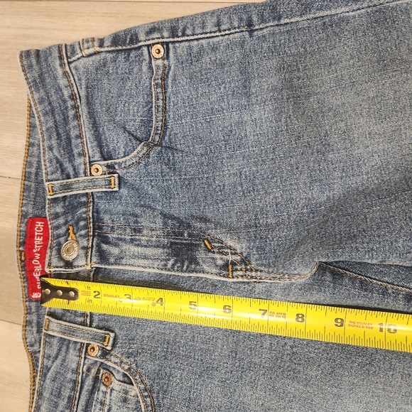 Levi's jeans women's W26 blue 518 Superlow Stretch boot cut flared wide leg boho - Picture 11 of 14